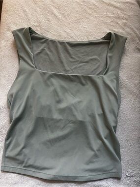 🌿 All In Motion Square Neck Athletic Tank Women’s Medium | Sage Green